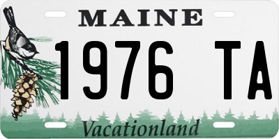 ME license plate 1976TA