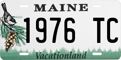 ME license plate 1976TC