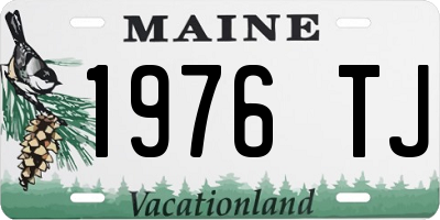 ME license plate 1976TJ