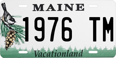 ME license plate 1976TM