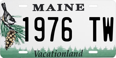 ME license plate 1976TW