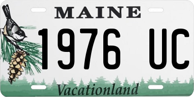 ME license plate 1976UC