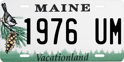 ME license plate 1976UM