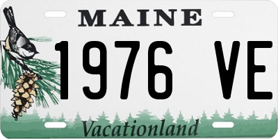 ME license plate 1976VE