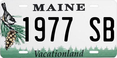 ME license plate 1977SB