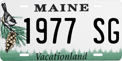 ME license plate 1977SG
