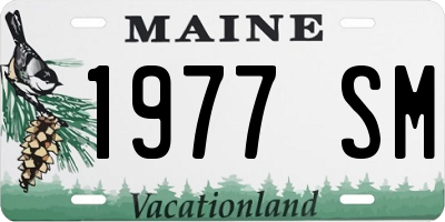 ME license plate 1977SM