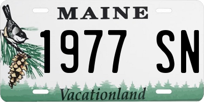ME license plate 1977SN