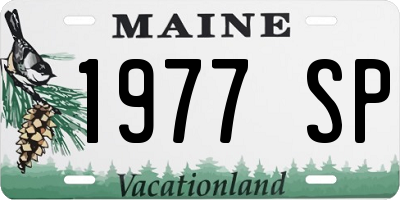 ME license plate 1977SP