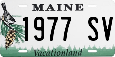 ME license plate 1977SV