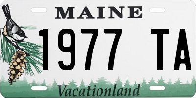 ME license plate 1977TA