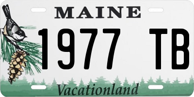 ME license plate 1977TB
