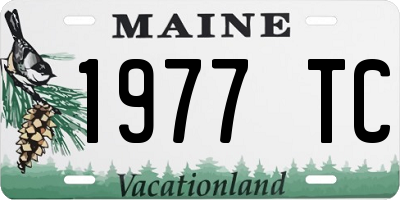 ME license plate 1977TC