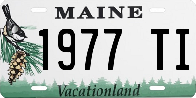 ME license plate 1977TI