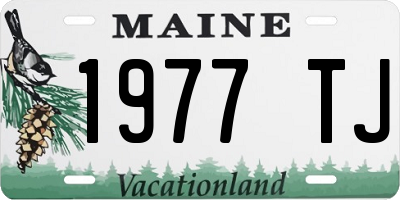 ME license plate 1977TJ