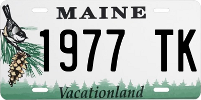 ME license plate 1977TK