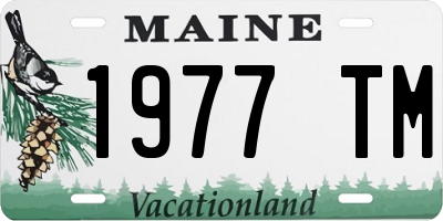 ME license plate 1977TM
