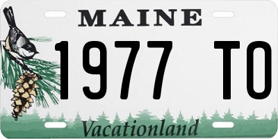 ME license plate 1977TO