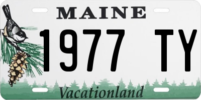 ME license plate 1977TY
