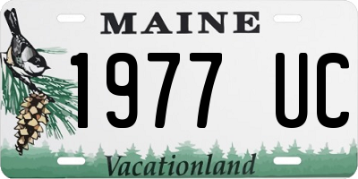 ME license plate 1977UC