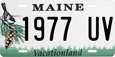 ME license plate 1977UV