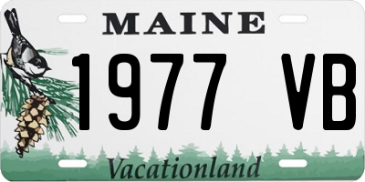 ME license plate 1977VB