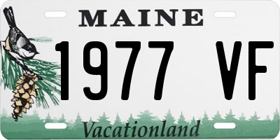 ME license plate 1977VF