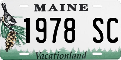 ME license plate 1978SC