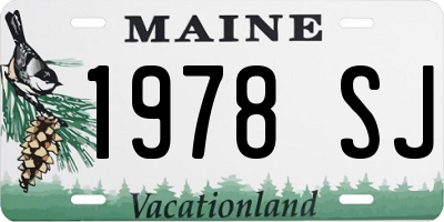 ME license plate 1978SJ