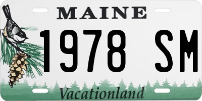 ME license plate 1978SM