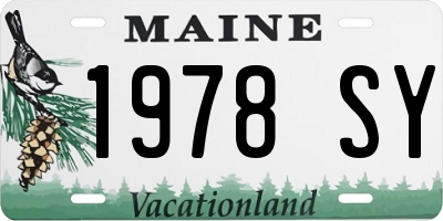 ME license plate 1978SY