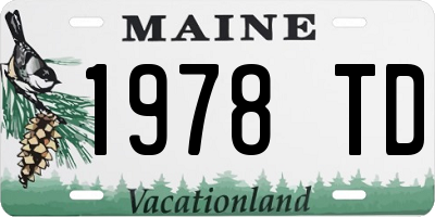 ME license plate 1978TD
