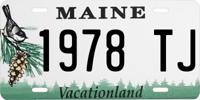ME license plate 1978TJ