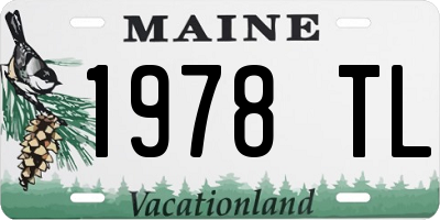 ME license plate 1978TL