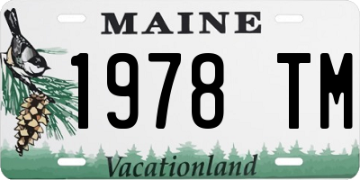 ME license plate 1978TM