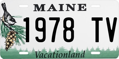 ME license plate 1978TV