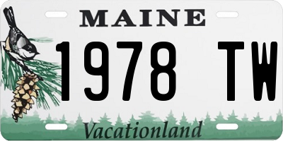 ME license plate 1978TW
