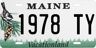ME license plate 1978TY
