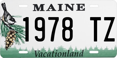 ME license plate 1978TZ