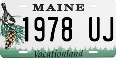 ME license plate 1978UJ