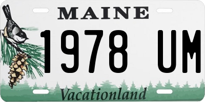 ME license plate 1978UM