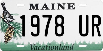 ME license plate 1978UR