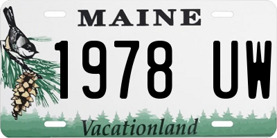 ME license plate 1978UW