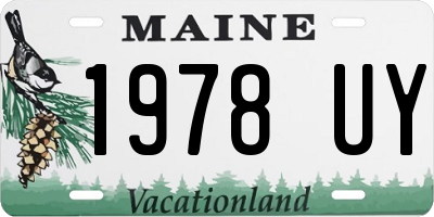 ME license plate 1978UY