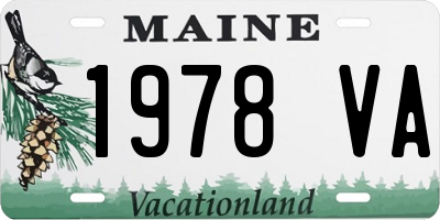 ME license plate 1978VA
