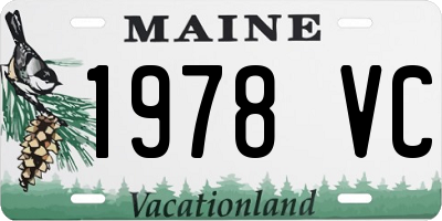 ME license plate 1978VC