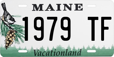 ME license plate 1979TF