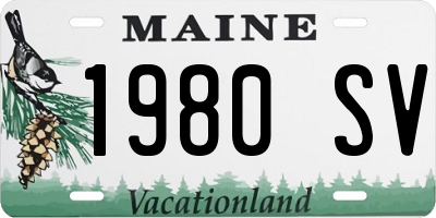 ME license plate 1980SV