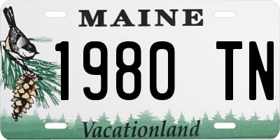 ME license plate 1980TN