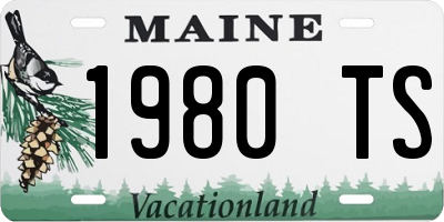 ME license plate 1980TS